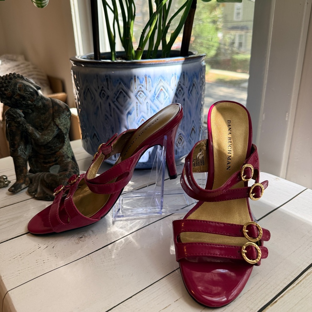 Dana Buchman | Fuchsia Strappy 3.5" Heels